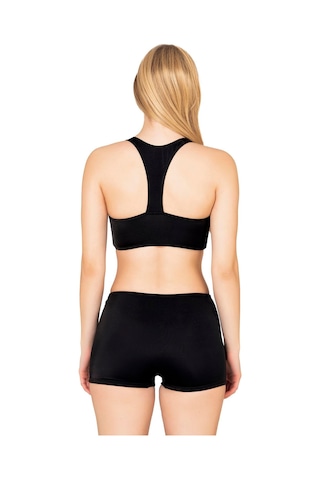 Endeep Kadın Geometrik Desenli Toparlayıcı Şortlu Bikini Takımı Siyah