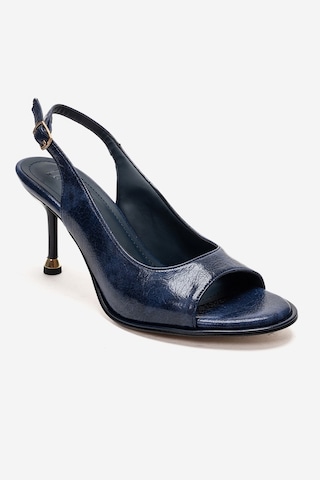 Luvishoes Iselın Lacivert Kadın İnce Topuklu Ayakkabı Lacivert