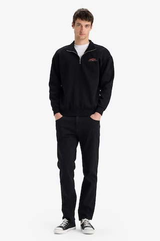 Defacto House Of The Dragon Boxy Fit Dik Yaka Fermuarlı Sırt Baskılı Sweatshirt E9338ax25aubk81 Siyah