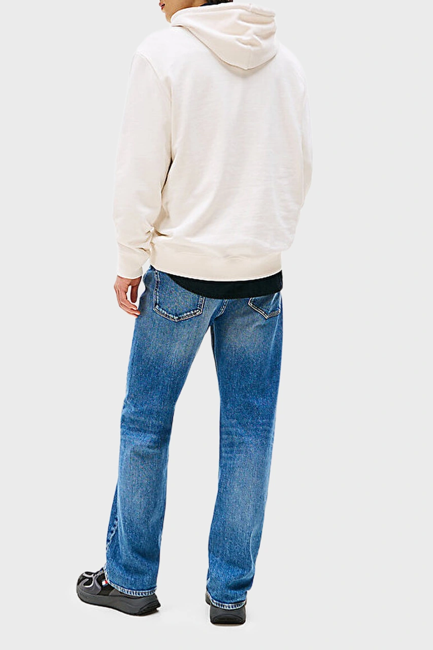 Tommy Jeans Erkek Sweat Dm0dm22092 Ybh Beyaz Beyaz