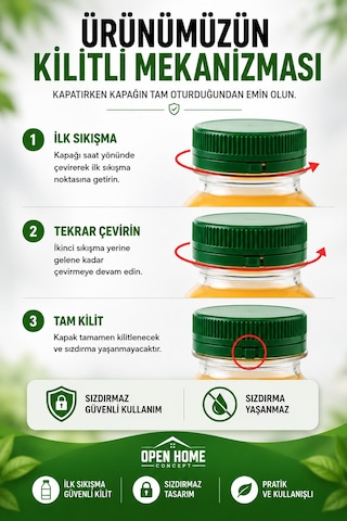 5'li Şeffaf Kaplumbağa Şişe Yeşil Kapaklı Pet İçecek Şişesi Çocuk Beslenme Matarası 250 Ml