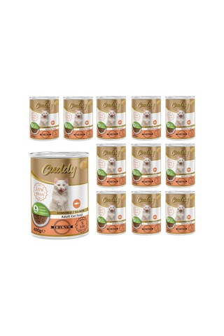 Yetişkin Kedi Somonlu Ve Jöleli Konserve Mama 400 Gr X 12 Adet