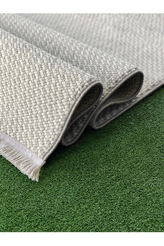 Woolen Tual Anti Alerjik Bukle Halı 8402 Grı Renkli