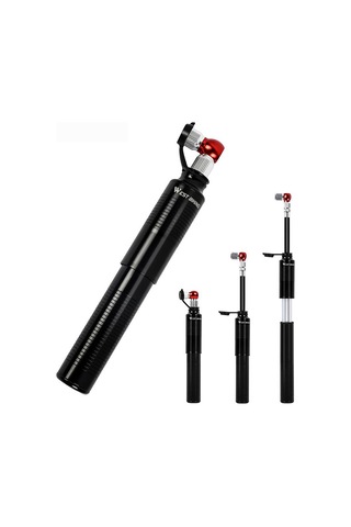 Tenfowee West Bıkıng Yp0711080 Mini Bisiklet Pompa, 110 Psı, Alüminyum, Schrader/presta Uçlu, Taşınabilir Siyah-kırmızı