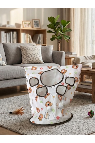 Mucit Home Pati Desenli Hışırtılı Oyun Tüneli Çadırı Fareli Ve Toplu Hışırtılı Dikkat Çekici Tünel