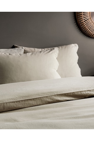 Madame Coco Mer Tek Kişilik Yıkamalı Linen Nevresim Takımı - Bej Nt0000000111tek Kişilik-bej