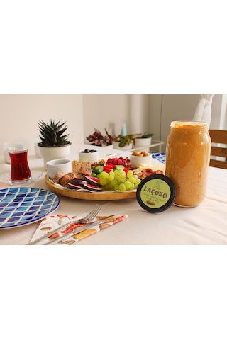 Laçoko Şekersiz Katkısız Glutensiz Doğal Çifte Kavrulmuş Ballı Fıstık Ezmesi 1 KG