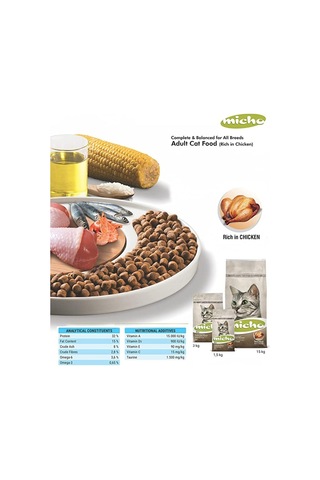 Micho Adult Cat Tavuklu Hamsi Ve Pirinç Eşliğinde Yetişkin Kedi Maması