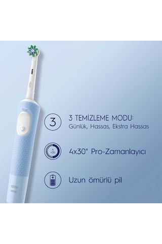 Oral-B Vitality Pro Protect X Clean Şarjlı Diş Fırçası Mavi