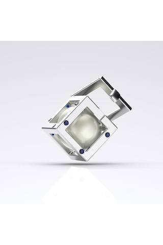 Safir Küp Inci Kolye Seti Aaa Kalite Akoya