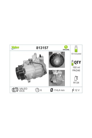 Wöbermann + Valeo Mercedes C Serisi W204 C204 S204 2007-2014 Klima Kompresörü