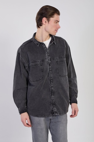 Barrels And Oıl Erkek Çift Cep Çıtçıtlı Denim Ceket - Siyah Kar Y. Siyah Kar Y.