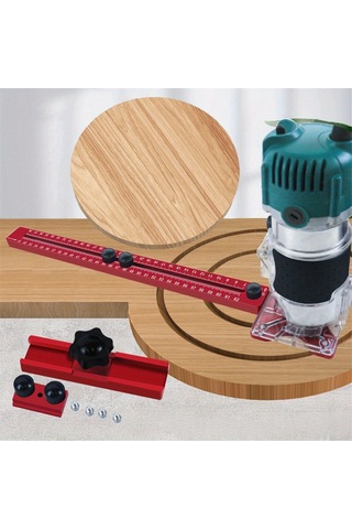 Yaleker Ahşap İşleri İçin Çapraz Freze Aleti - Yuvarlak Kesim, Oluk Açma Ve Konumlandırma Yardımı - Alüminyum Malzeme İle Dayanıklı