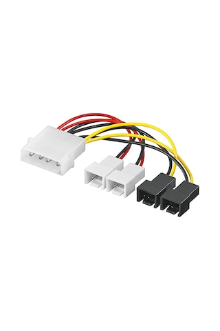Wozlo Molex 4 Pin to 3 Pin Fan Konnektör Soket Çevirici Kablo