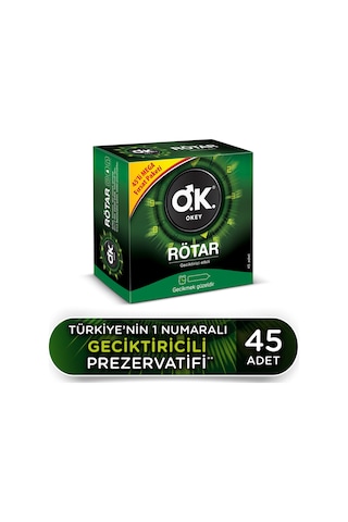 Okey Rötar 45'li Prezervatif&Okey Çilek Kayganlaştırıcı Jel 100ml