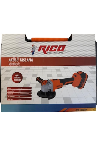 Rico 028-RE0030 115 MM Devir Ayarlı 20V Kömürsüz Şarjlı Avuç İçi Taşlama