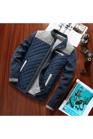 Pasifix Düz Renkli Kolaj Yaka Erkek Ceket 001