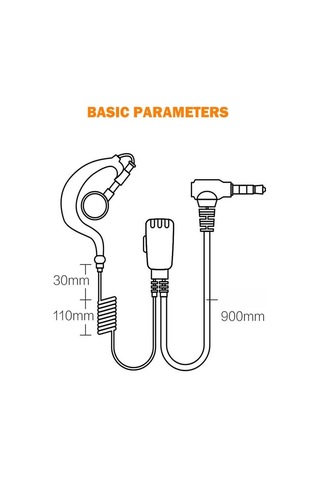 Beebest Walkie Talkie Kulaklık H1 3 MM Tek Kulaklık Kulak Kancalı Kulaklık Spiral Kablo Ile Mijia Walkie Talkie İçin