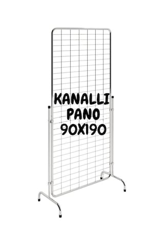 Tel Pano Standı 90x190 Cm Krom 80 Adet Kanca Bijuteri Standı Çorap Standı Telefon Standı