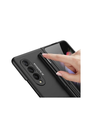Samsung Uyumlu Galaxy Z Fold 3 Kılıf Zore Espen Kılıf Siyah