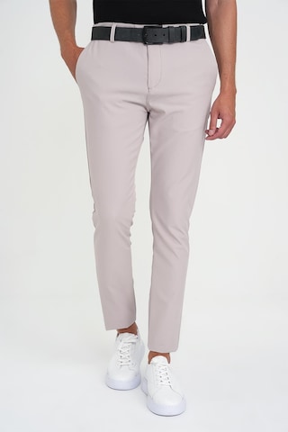 Efor Slim Fit Yan Cepli Esnek Düz Koyu Vizon Pamuk Pantolon P 1197 Vizon