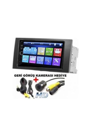 Ayrex 7 İnç Double Teyp, Dokunmatik Ekran, Bluetooth, Usb, Aux, Geri Görüş Kameralı, Linux Sistem