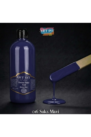 Kendinden Vernikli Plus Vernikli Akrilik Boyalar - 016 Saks Mavi Ahşap, Taş Tozu, Hobi, Dıy