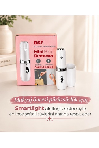 BSF Beautiful Smiling Faces Ls-01 Mini Face Yüz Tüy Alma Tıraş Makinesi Temizleme Fırçası