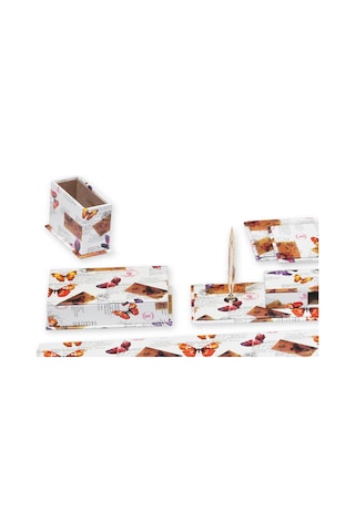 Tabac 6850-344 Multicolor Suni Deri Sümen Takımı Kelebek