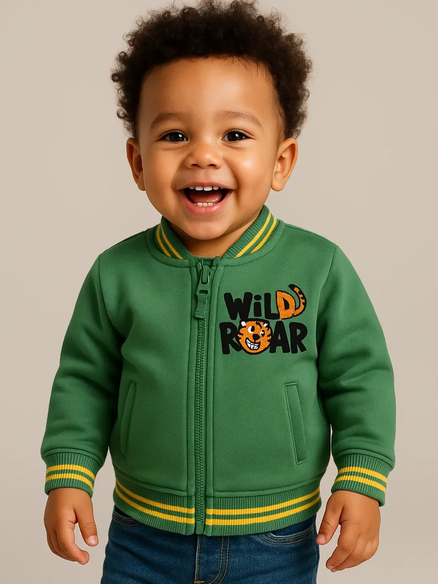 Kari Baby Küçük Bir Erkek Çocuk İçin Fermuarlı Bomber Ceket 330018165 Khaki