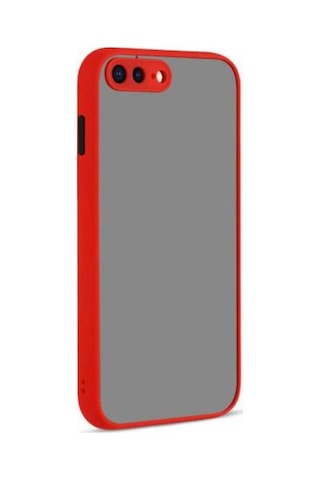 Apple Uyumlu iPhone 7 Plus Kılıf Zore Hux Düğme Ve Kapak Zıt Renk Kılıf