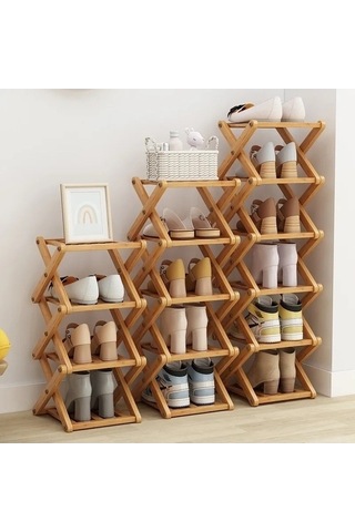 Flybuy Rafı Kurulumsuz Katmanlı Kahverengi Fk Ev Bosphorusboutique Basit Bambu Ayakkabı Ambition 2-8 Qn Kahverengi