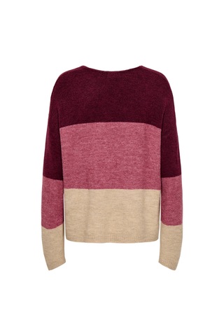 Jdy Jdyelanora L/s Vn Colorblock Pullove Kadın Kazak 15376813 Pembe