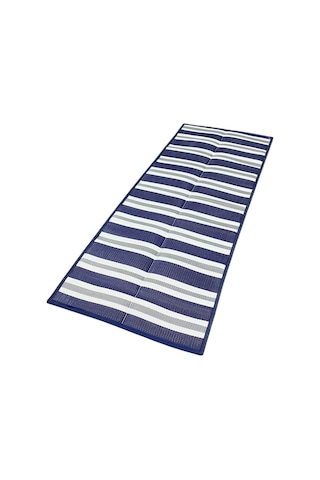 Katlanabilir Plaj Hasırı Piknik Plaj Park Bahçe Teras 70x180 Dış Mekan Halı Kilim Paspas-732 Mavi