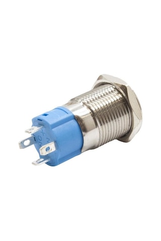 12A-G1Z-E 12Mm Çıkık Anahtarlı Işıklı Metal Buton - Sarı