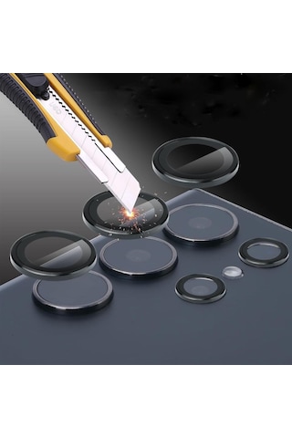 Samsung Galaxy S24 Ultra Uyumlu Kamera Koruyucu Black