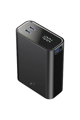 Pw501 20.000 Mah Dijital Göstergeli 2 Adet 45w Type-c Ve 22.5w Usb Çıkışlı Şarj Pd Hızlı Şarj Powerbank - Siyah