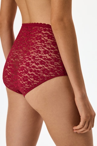 Penti Bordo Easy Dantel Çiçekli Yüksek Bel Slip Külot