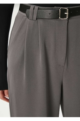 Nevege Butik Kadin Likrali Kemerli Rahat Kesim Palazzo Pantolon-antrasit Antrasit