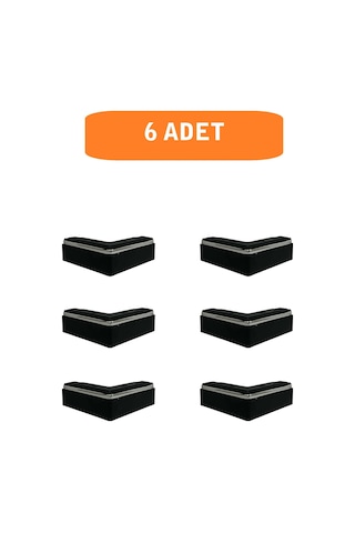 Homdep Kanepe Koltuk Tv Ünitesi Konsol Yükseltme L Model Plastik Ayak Siyah 5cm 6 Adet Siyah