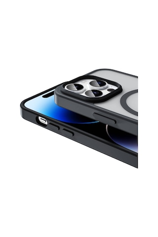 Apple Uyumlu iPhone 14 Pro Kılıf Magsafe Şarj Özellikli Mat Arka Yüzey Sio Kapak