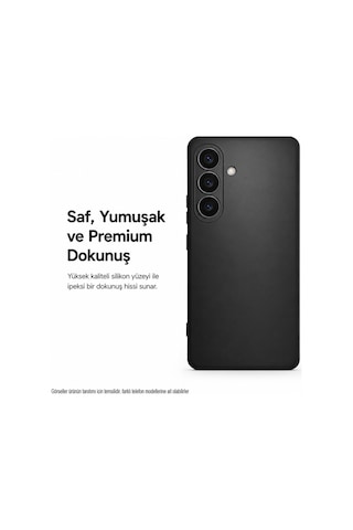 Samsung Galaxy Uyumlu A34 Kılıf Premium Mat İnce Kamera Korumalı Silikon Kapak Siyah