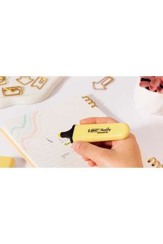 Bıc Highlighter Flat Pastel Fosforlu Kalem Seti 10 Lu Çok Renkli
