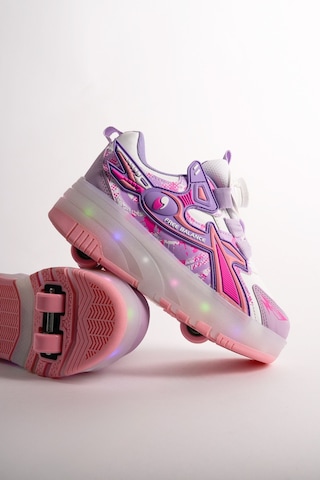 Muggo Pato Çocuk Işıklı Patenli Tekerlekli Sneaker Spor Ayakkabı Mor