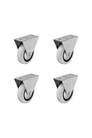 4 Adet Hts Sabit Tablalı Mobilya Tekeri Tekerlek Çap : 74 Mm Kod : 355