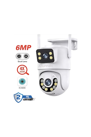 Ip Ptz Full Hd Wifi Güvenlik Kamerası V380 Pro Smart Gece Görüşlü Ses Kayıtlı Çift Lensli Kamera