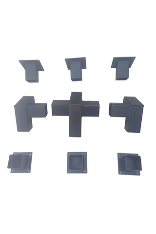 Gölgelik Duvar Montaj Seti 8x8cm Pergola Çardak Demir Bağlantı