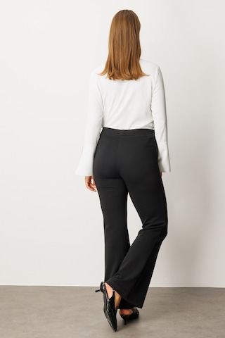 On Fashion İnce Fitilli İspanyol Tayt Pantolon siyah