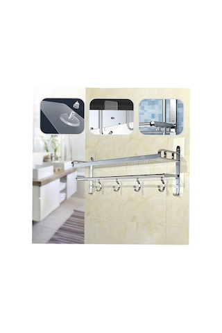 Güçlü Yapışkanlı 10mm Hanger Vidalı Askılık 5 Adet-al4265 Şeffaf