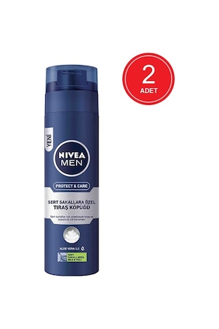 Nivea Men Protect & Care Sert Sakallara Özel Tıraş Köpüğü 2 x 200 ML